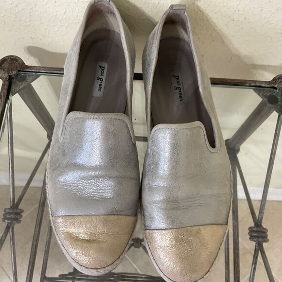 Paul Green Joaquin Espadrille in silver and gold metallic size 7 US/ 4.5 UK - Picture 3 of 11